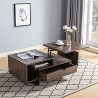 Streamdale Furniture Coffee Table Walnut Oak Black