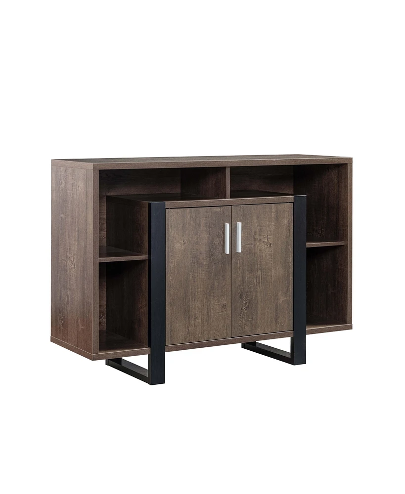 Simplie Fun Buffet Walnut Oak Black