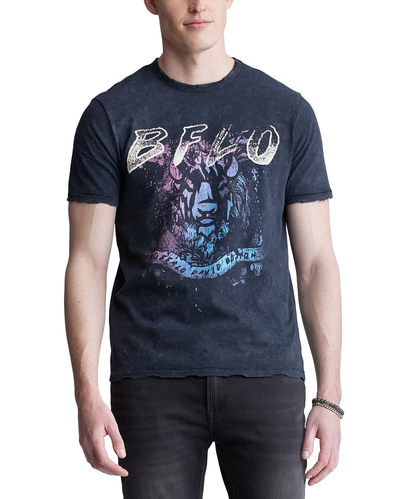 Buffalo David Bitton Men's Tizoc Short Sleeve Black Graphic T-Shirt