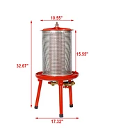 Simplie Fun Hydraulic Fruit Wine Apple Press 5.3Gallon/20L - Stainless Steel For Wine Cider Making