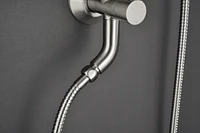 Matte Black Shower System: Rain Showerhead, Hand Shower, Slide Bar