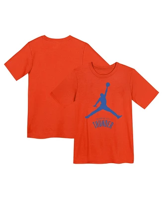 Jordan Little Girls and Boys Orange Oklahoma City Thunder Essential Jumpman T-Shirt