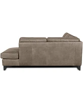 Rutherford Home Bari 98" Leather 2-piece Sectional