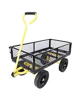 Simplie Fun Solid Wheels Tools Cart Wagon Cart Garden Cart Trucks Make It Easier To Transport Firewood