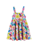 Andy & Evan Toddler Girls / Pink Tropical Print Dress