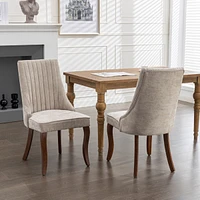 Premium Upholstered Dining Chairs with High Back Support for Enhanced Comfort