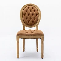 Luxurious French Dining Chairs with Pull-Ups and Solid Wood Frame
