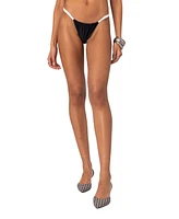 Edikted Women's Leanna Contrast Bikini Bottom