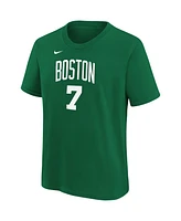 Nike Big Boys and Girls Jaylen Brown Kelly Green Boston Celtics Icon Name Number T-Shirt