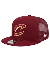 New Era Men's Wine Cleveland Cavaliers Evergreen Meshback 9FIFTY Snapback Hat