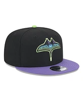 New Era Big Boys and Girls Black Tampa Bay Rays 2024 City Connect 9FIFTY Snapback Hat