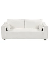 Streamdale Furniture 82x36" Modern Loop Yarn Fabric Sofa with Extra Wide Arms