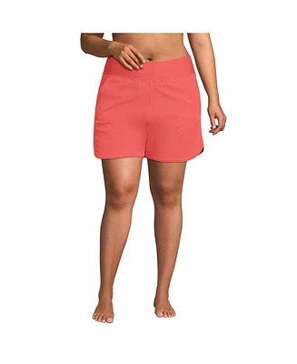 Lands' End Plus 5" Quick Dry Swim Shorts with Panty