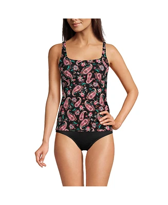 Lands' End Women's Square Neck Underwire Tankini Swimsuit Top