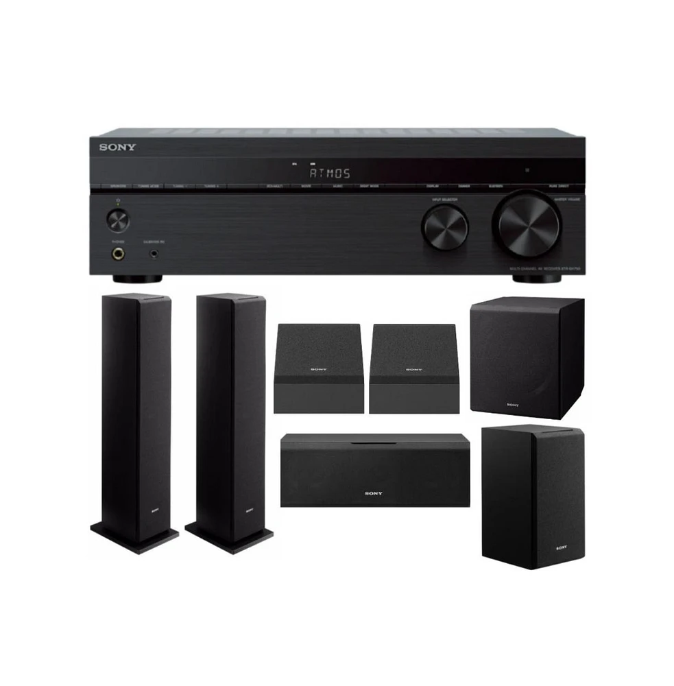 Sony Str-DH790 7.2-Channel 4K Hdr A/V Receiver and Speakers Bundle