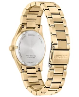 Citizen Eco-Drive Women's Sport Luxury Diamond Accent -Tone Stainless Steel Bracelet Watch 33mm