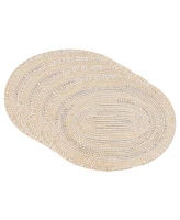 Saro Lifestyle Woven Rattan Placemats Set of 4,14"x19"