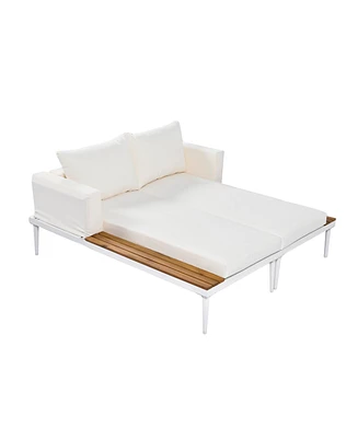 Streamdale Furniture 2 1 Modern Outdoor Daybed with Drink Space