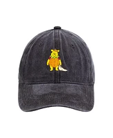 Disney Men's Winnie The Pooh Pumpkin Black Dad Cap