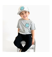 Sweet Wink Toddler Boys Smiley Checker Patch Short Sleeve T-Shirt