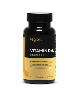 Legion Athletics Legion Vitamin D+K Essential Vitamins Supplement - 60 Servings