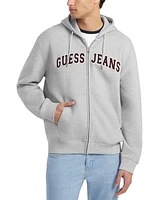 Guess Jeans Men's Regular-Fit Tufted-Chenille Logo Applique Full-Zip Hoodie