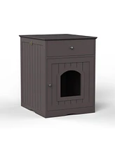 Streamdale Furniture Wooden Pet House with Drawer and Side Table