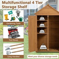 Streamdale Furniture Wooden Outdoor Storage Cabinet with Shelves and Latch