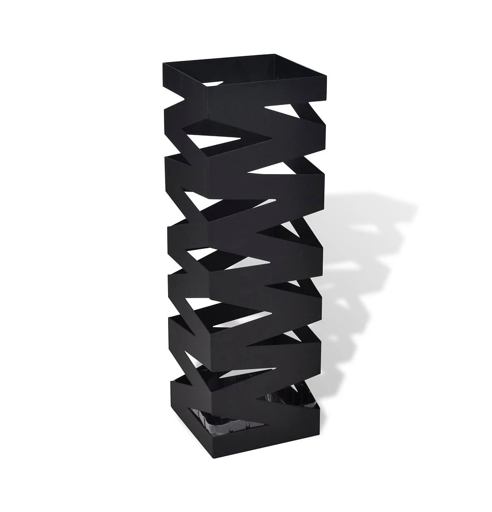vidaXL Square Umbrella Stand Storage Holder Walking Stick Steel 19.1