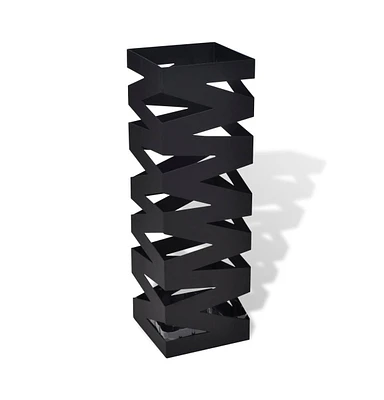 vidaXL Square Umbrella Stand Storage Holder Walking Stick Steel 19.1