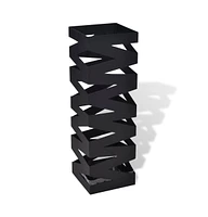 vidaXL Square Umbrella Stand Storage Holder Walking Stick Steel 19.1