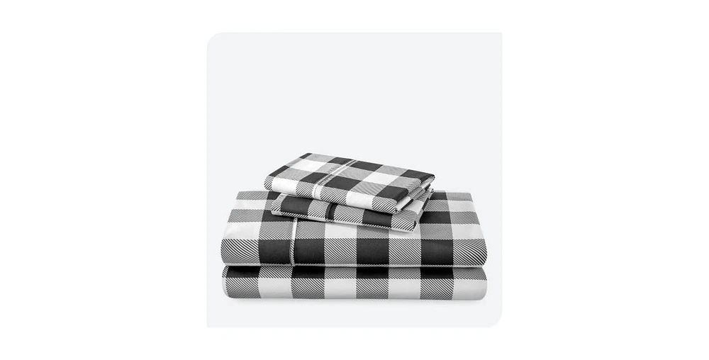 Bare Home Ultra-Soft Double Brushed Seasonal Print Sheet Set