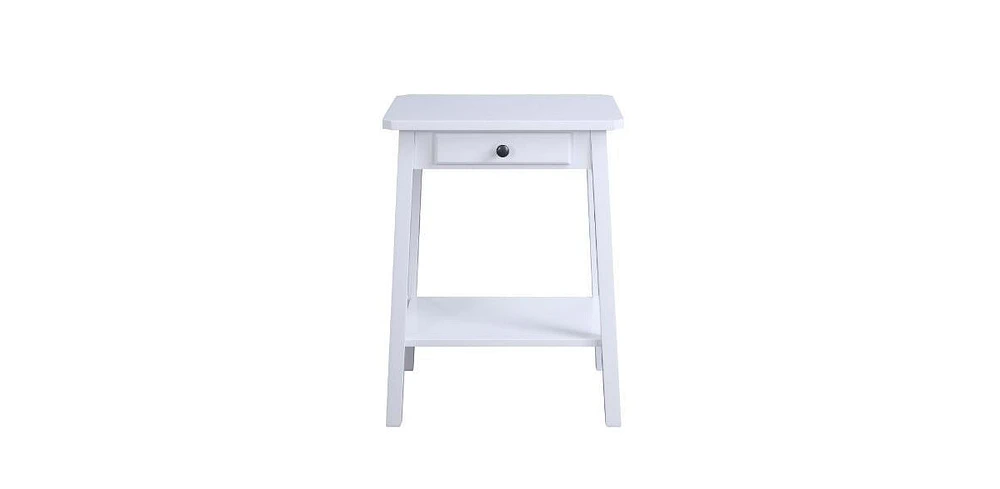 Simplie Fun Kaife Accent Table, White Finish