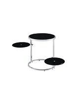 Simplie Fun Side Table, Black Chrome Finish