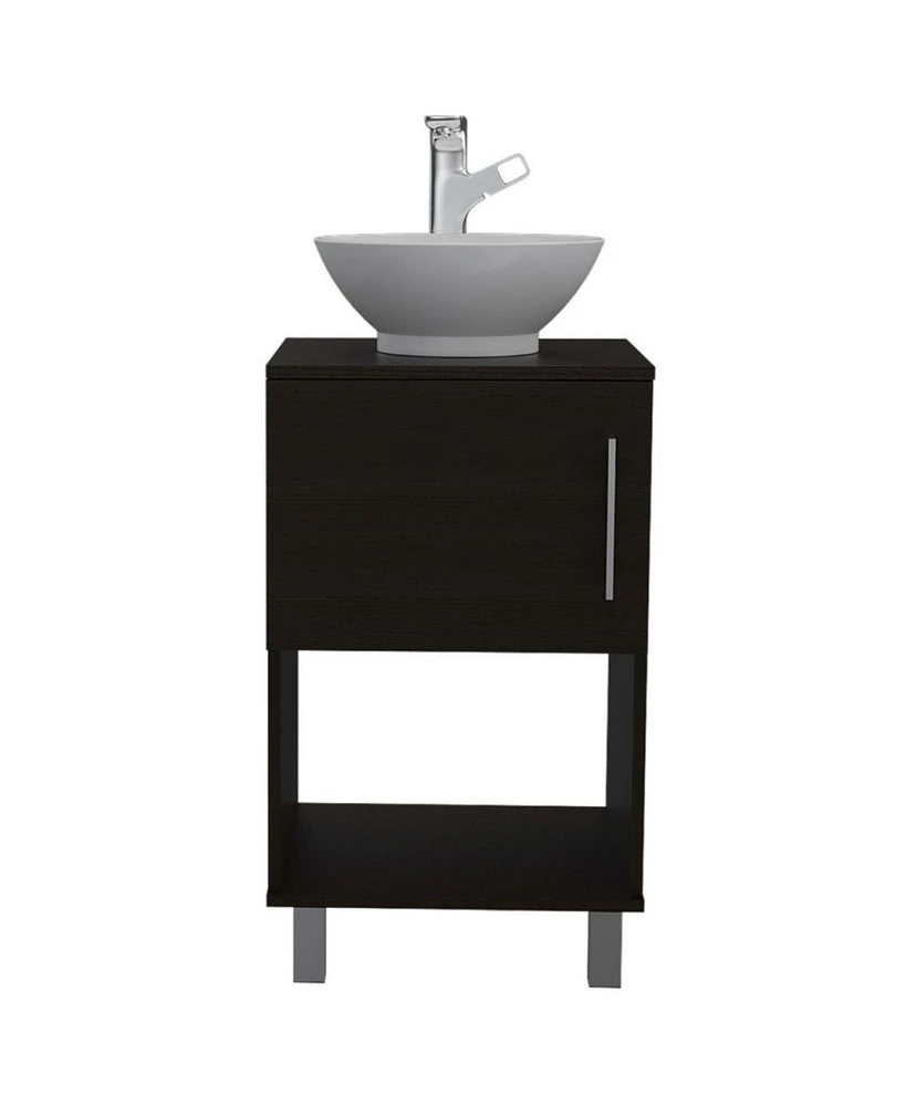 Simplie Fun Saybrooke 1-Shelf Single Bathroom Vanity Wengue