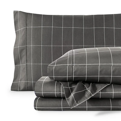 Bare Home Ultra-Soft Double Brushed Print Sheet Set