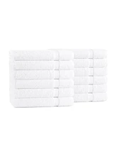 Arkwright Home Admiral Bath Towels (12 Pack), 24x54 in., Cotton Poly Blend, White