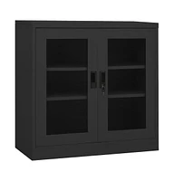 vidaXL Office Cabinet Anthracite 35.4"x15.7"x35.4" Steel