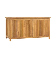 vidaXL Patio Box 44.9"x19.7"x22.8" Solid Wood Teak