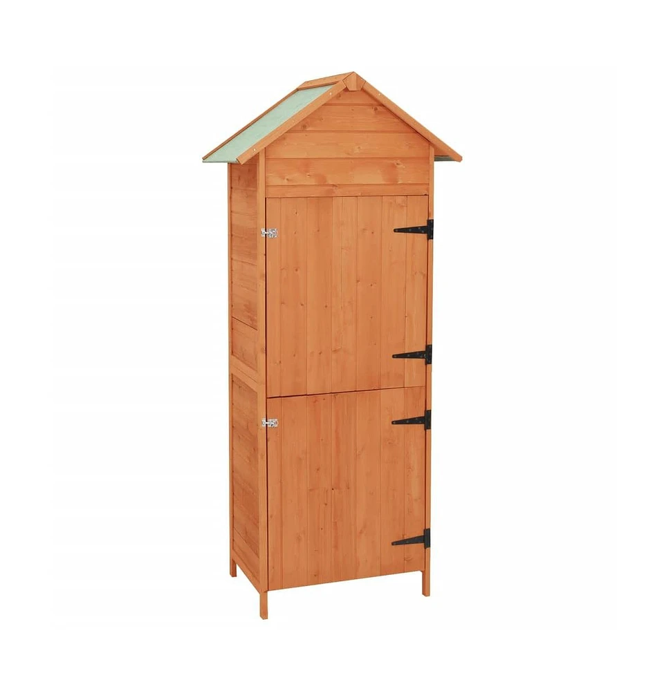 vidaXL Patio Storage Cabinet Brown 16.7"x25.2"x74.8"