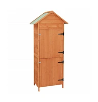 vidaXL Patio Storage Cabinet Brown 16.7"x25.2"x74.8"