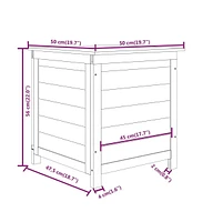 vidaXL Patio Cushion Box 19.7"x19.7"x22" Solid Wood Fir