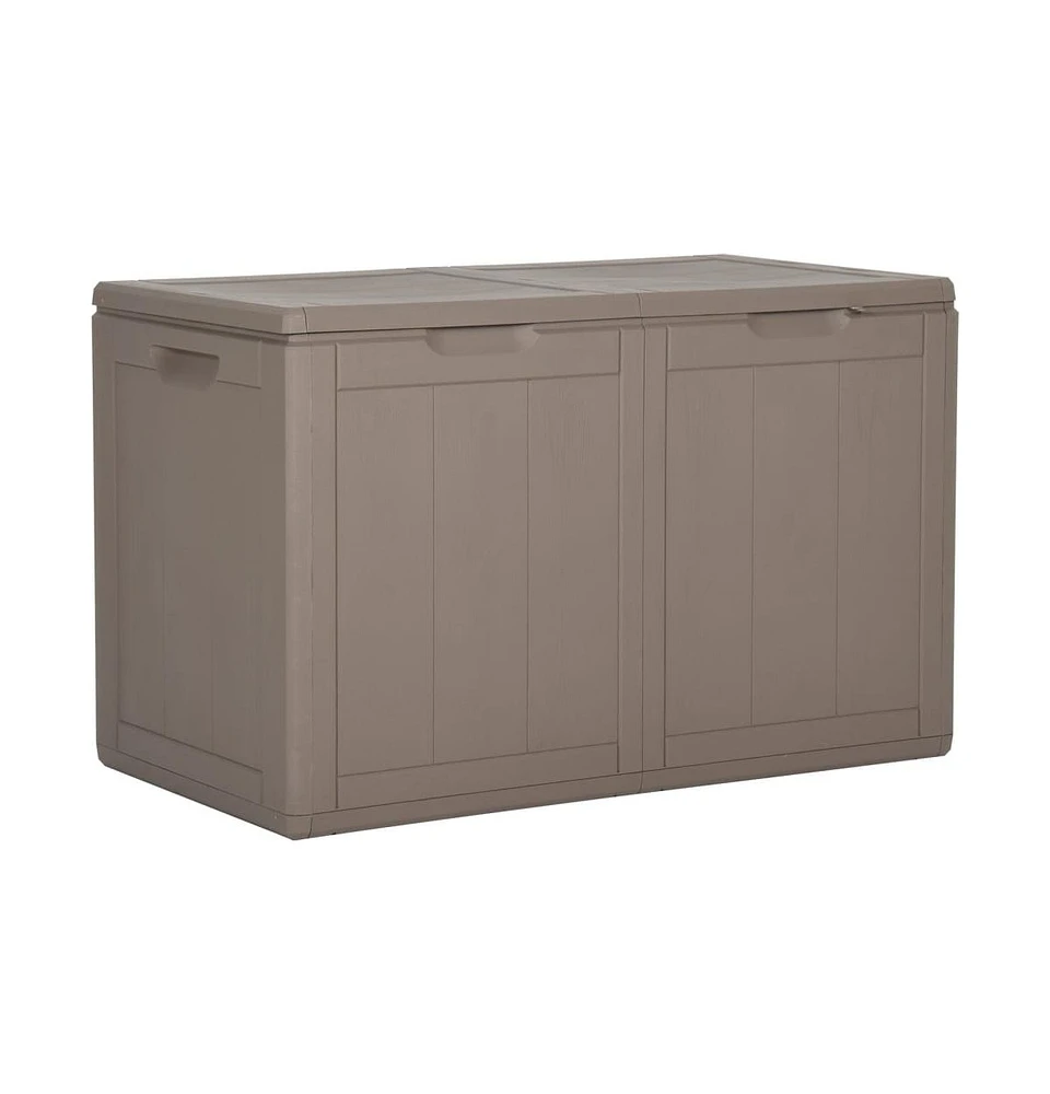 vidaXL Patio Storage Box 47.6 gal Brown Pp Rattan