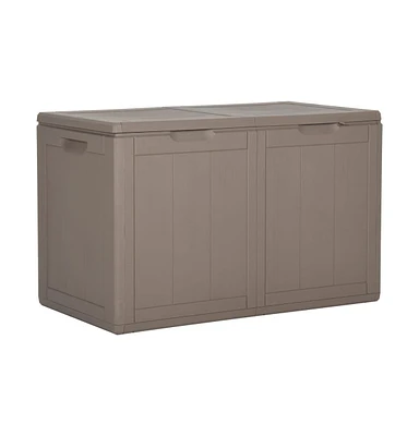 vidaXL Patio Storage Box 47.6 gal Brown Pp Rattan