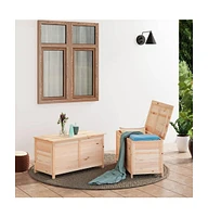 vidaXL Patio Cushion Box 39.4"x19.7"x22" Solid Wood Fir