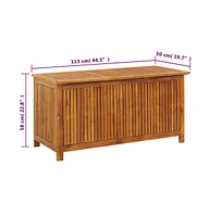 vidaXL Patio Storage Box 44.5"x19.7"x22.8" Solid Acacia Wood