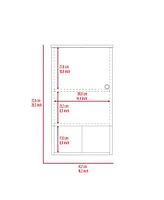 Streamdale Furniture Kensington 1-Shelf Medicine Cabinet Light Oak And White