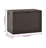 vidaXL Patio Storage Box Brown 30.7"x17.3"x21.7"