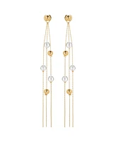 Classicharms FrostLily Mini Clear Crystal and Bead Drop Earrings