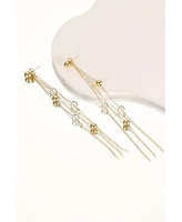 Classicharms FrostLily Mini Clear Crystal and Bead Drop Earrings